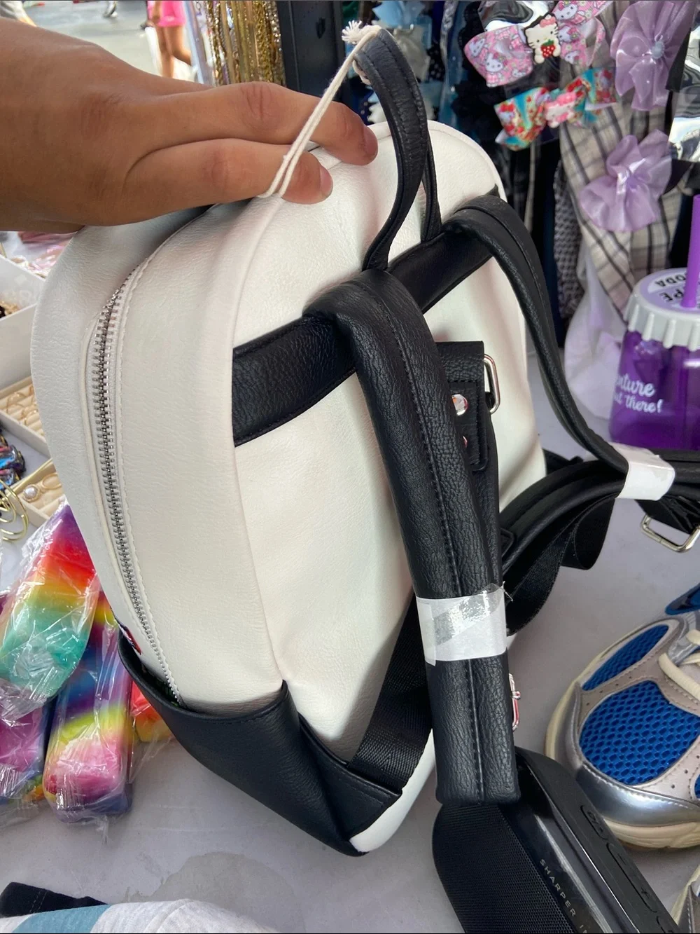 Loungefly Kids White Marvel Superhero Backpack with Multicolor Graphics